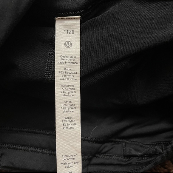 TALL Lululemon Pace Rival Skirt Sz 2 *4-way Stretch 15" In 
Black - Picture 10 of 11